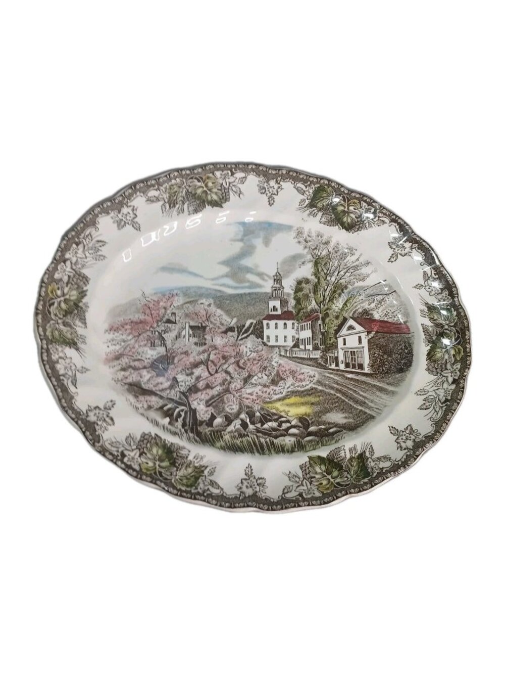 Johnson Bros. "The Village Green" Friendly Village 11 7/8" Serving Platter VTG 2